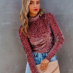 Beautiful Tessy Velvet Burnout Top VICI